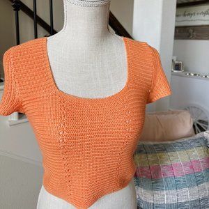 Crochet Orange Top